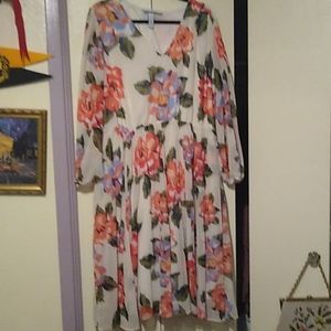 Long sleeve floral dress